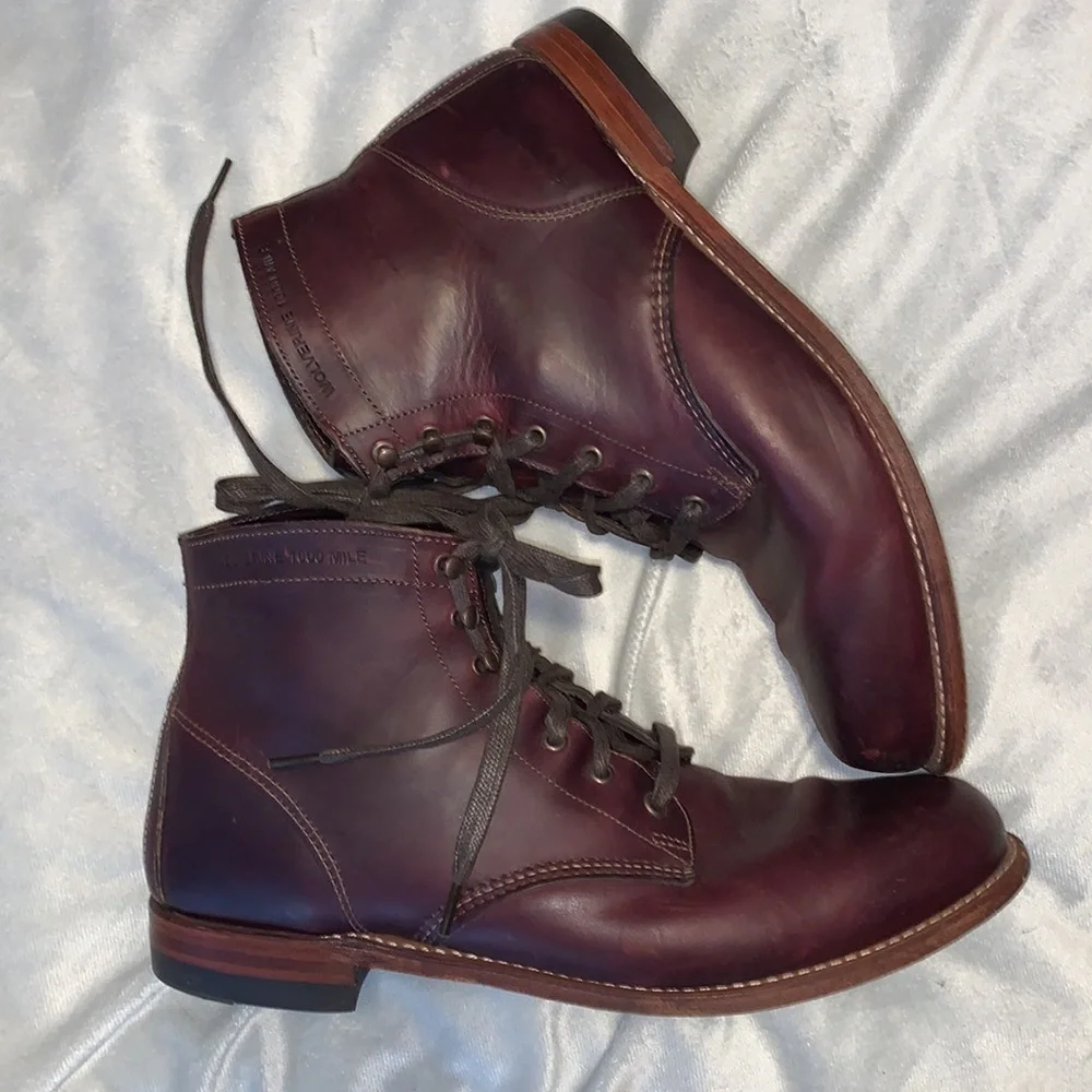 Wolverine 1000 mile size 13 ox blood leather boots